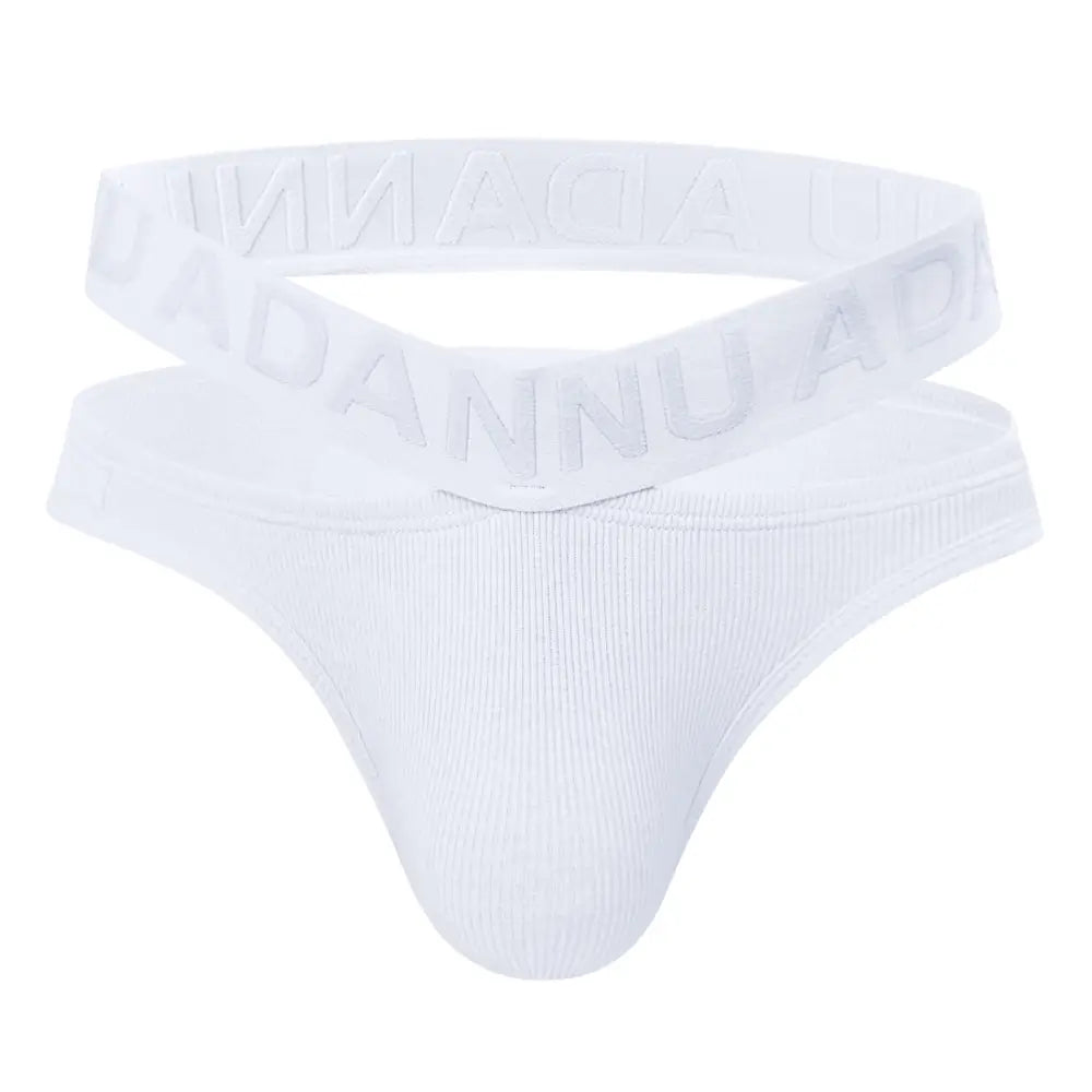 Adannu Men's Cotton Briefs Enhanced Support Pouch Low-Rise Underwear AD795