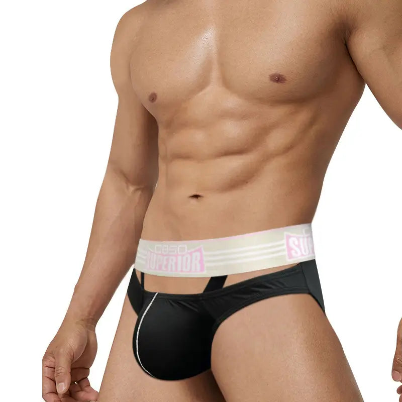 0850 Men's Sexy Low-Rise Cotton Bikini Briefs with Supportive Pouch BS862