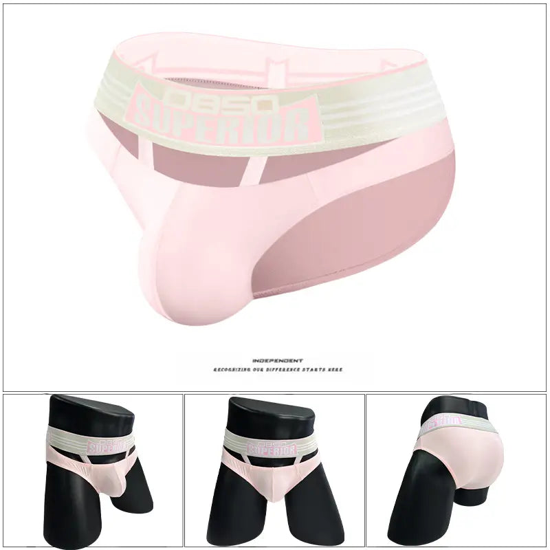 0850 Men's Sexy Low-Rise Cotton Bikini Briefs with Supportive Pouch BS862
