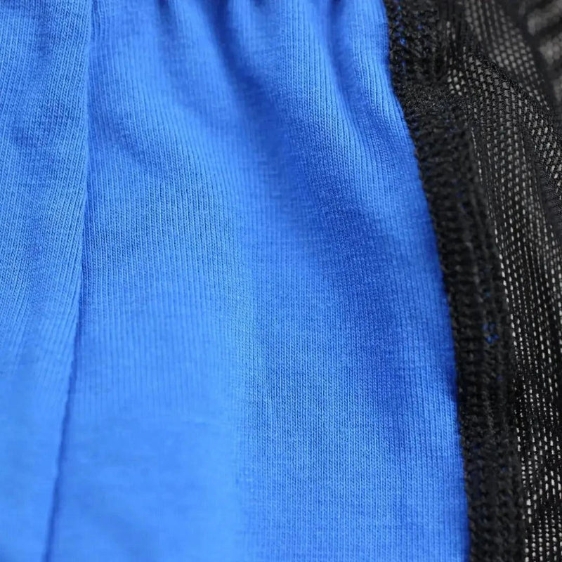 DomiGe Sheer Mesh Boxer Briefs Worn โ Blue Lining Dual Layer Detail