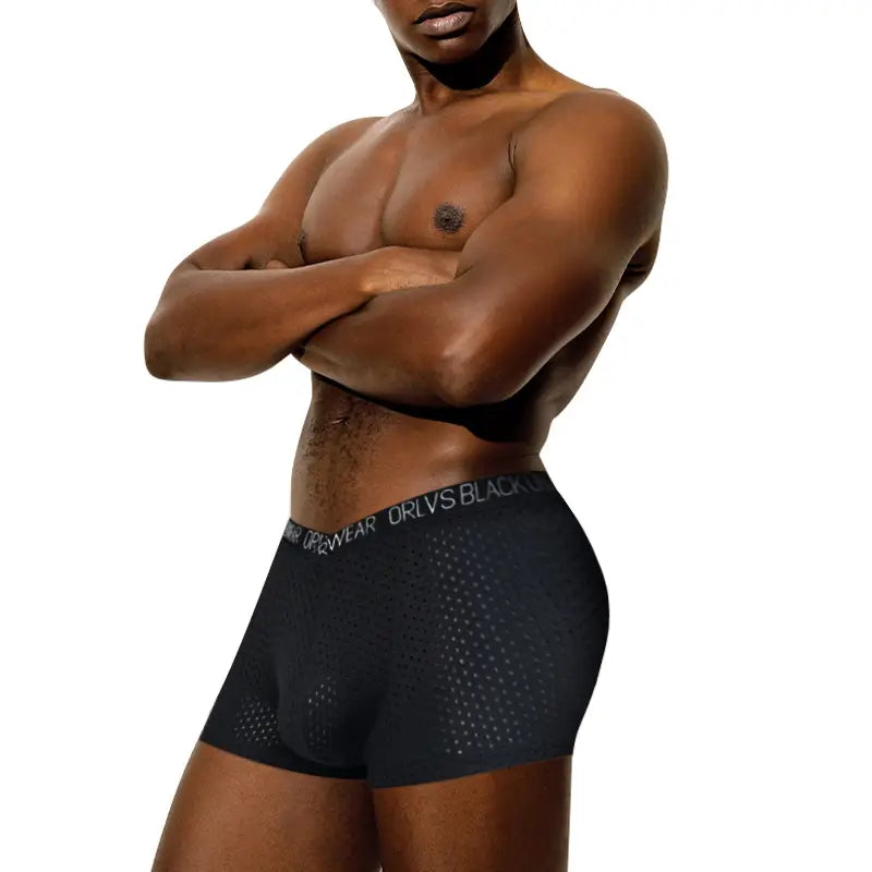 Adannu Herren-Boxershorts aus atmungsaktivem Mesh mit V-förmigem Bund OR6300