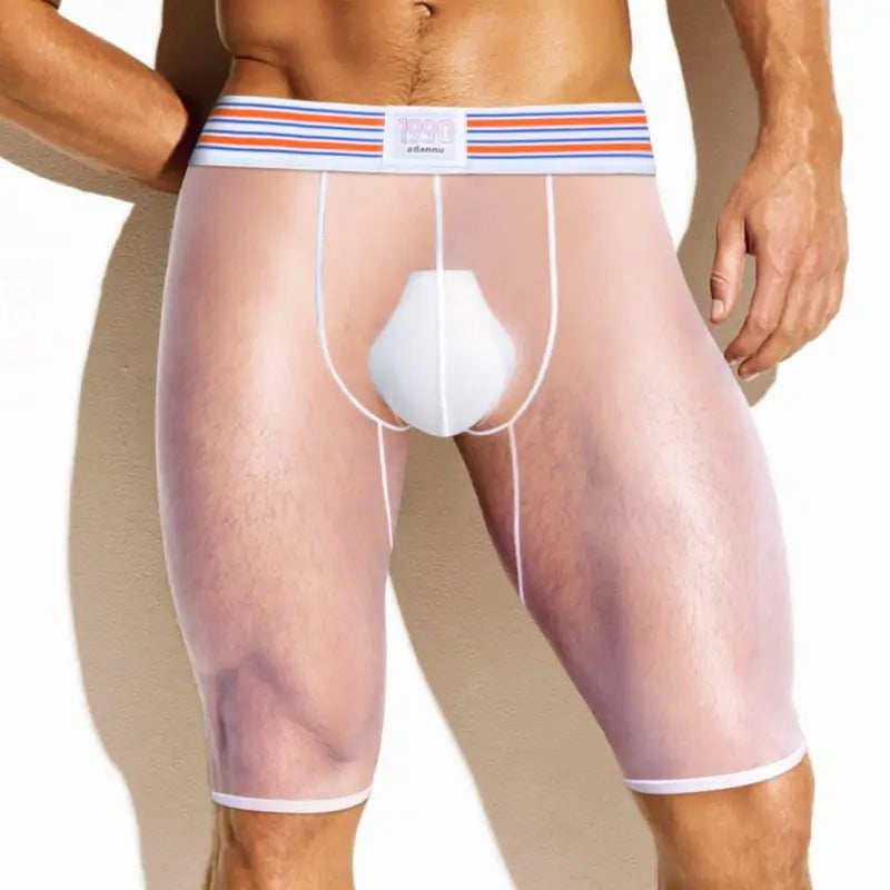 Adannu Mens Breathable Boxer Shorts - Sexy Transparent Quick Dry Underwear AD7374