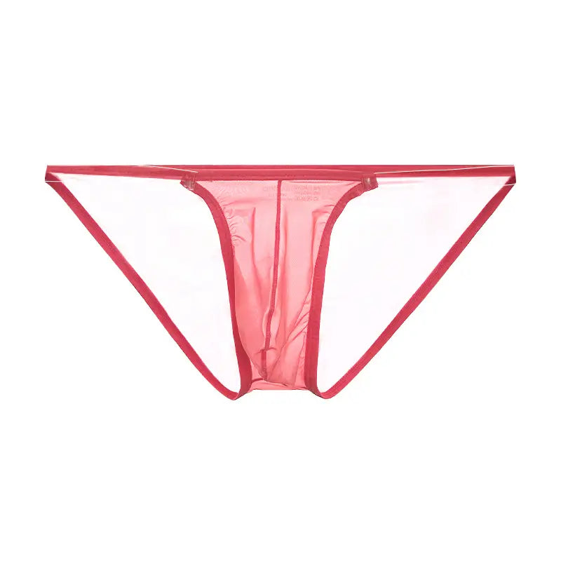 Adannu Adannu Men's Ultra-Sexy Low-Rise Bikini Briefs with Sheer Mesh Panels & High-Cut Design