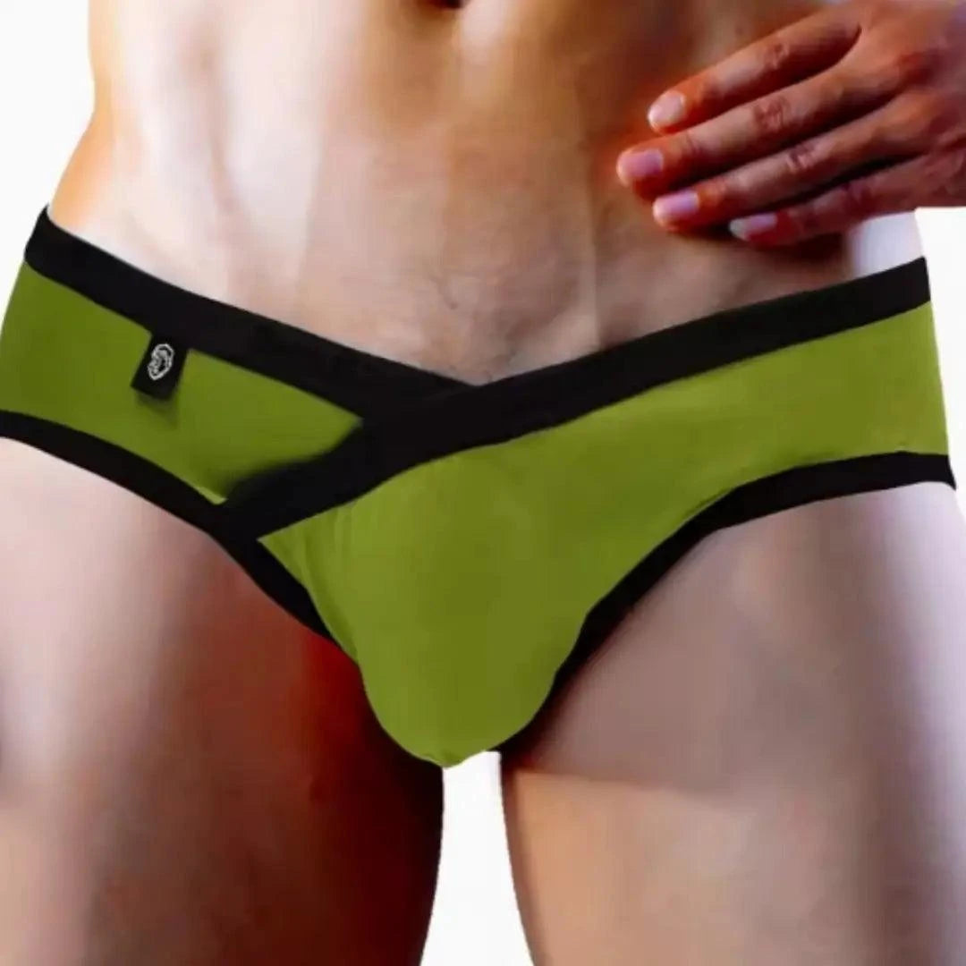 DomiGe DomiGe Men's Cotton Underwear Lycra Briefs with V-Shaped Low-Rise