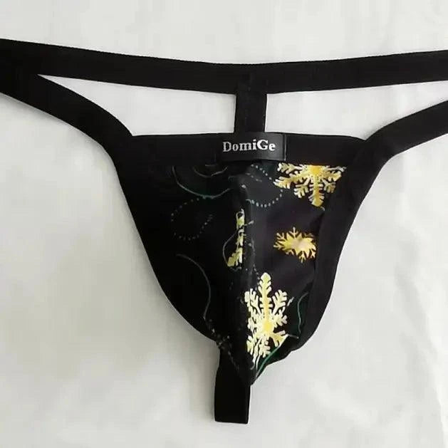 DomiGe DomiGe Men's Thong Male Low-Rise Floral T-Back