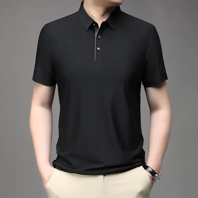 DomiGe Men's Polo Shirt - Stylish Summer Business Casual Short Sleeve Golf Shirt - His Inwear