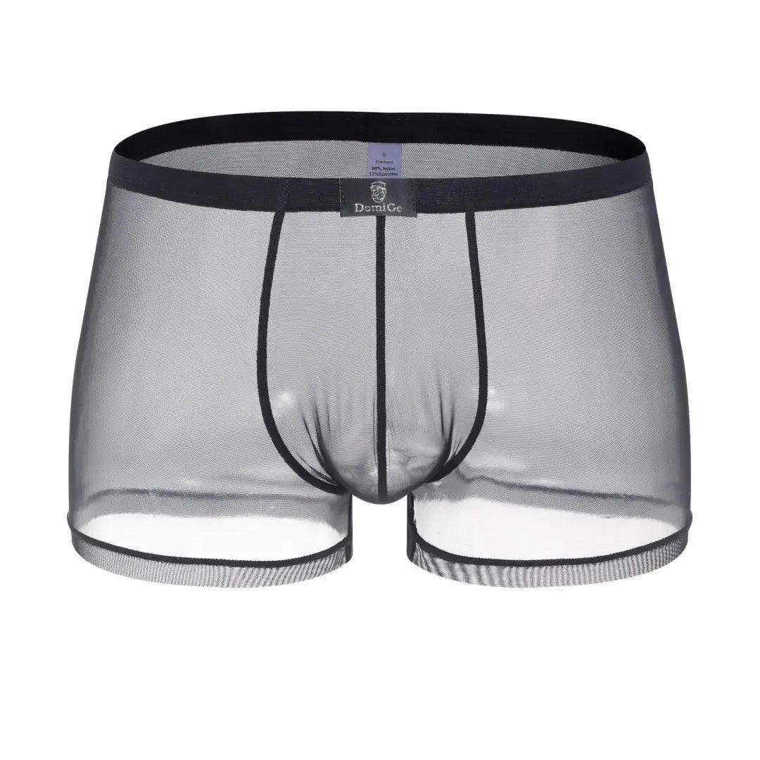 DomiGe Men's Sheer Mesh Boxer Shorts - Breathable & Sexy Male Underwear