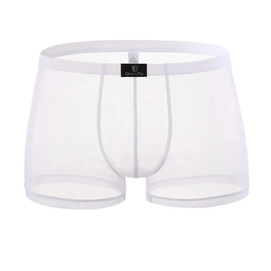 DomiGe Men's Sheer Mesh Boxer Shorts - Breathable & Sexy Male Underwear