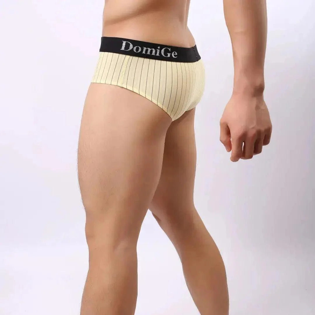 DomiGe Men's Elastane Ice Silk Briefs - Premium Supportive Comfort Underwear