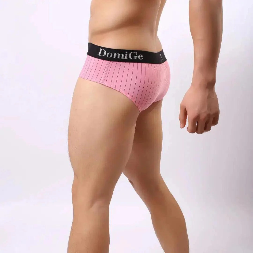 DomiGe Men's Elastane Ice Silk Briefs - Premium Supportive Comfort Underwear