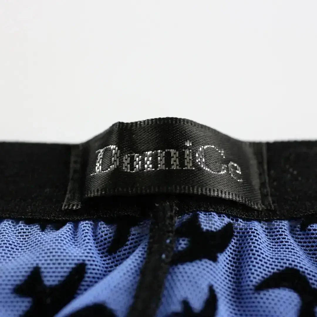 DomiGe Men's Mesh Briefs with Velvet Flocking & Sheer Design | Luxe Support