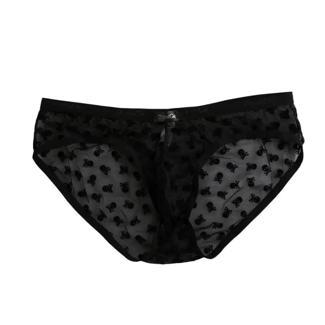 DomiGe Men's Mesh Briefs with Velvet Flocking & Sheer Design | Luxe Support