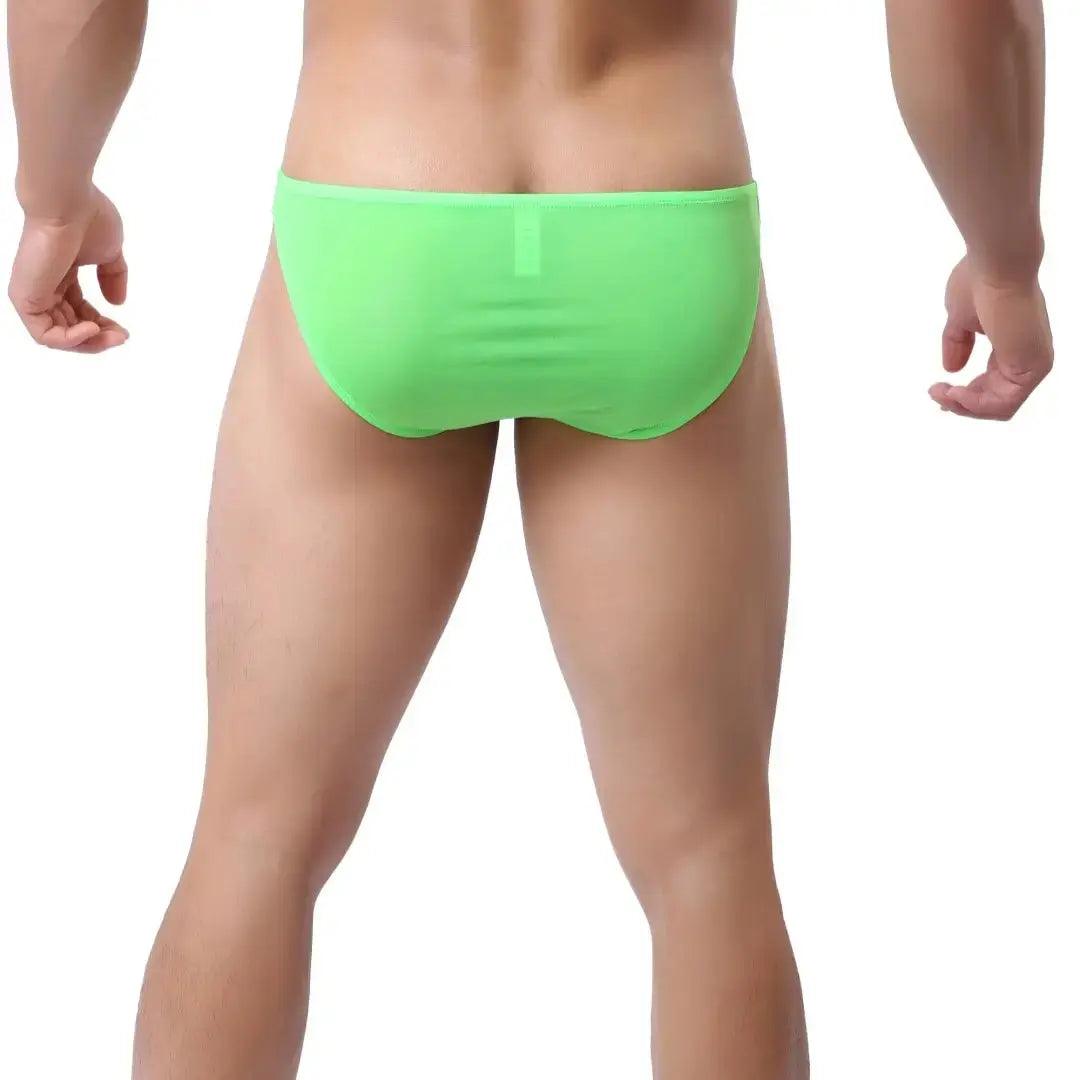 SleekFit Men's Ultra-Comfort Nylon-Spandex Low-Rise Briefs with Full Coverage Male Briefs Underwear - His Inwear