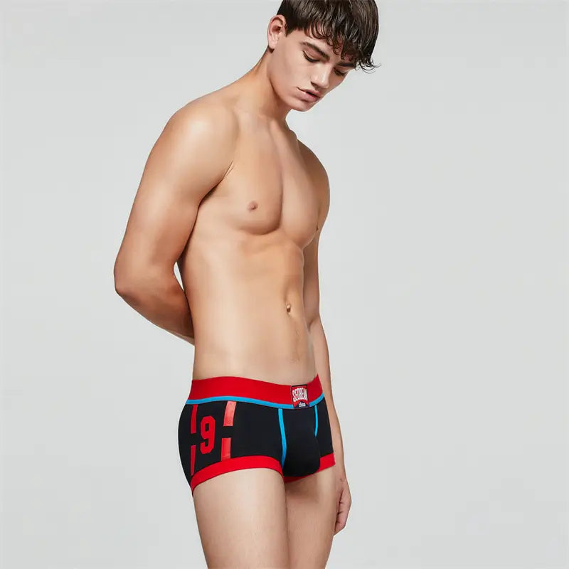 ‌Seobean Low-Rise Cotton Boxer Trunks - Stylish & Comfortable‌ 00202