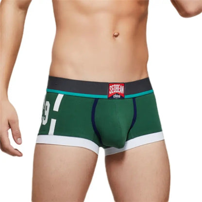 ‌Seobean Low-Rise Cotton Boxer Trunks - Stylish & Comfortable‌ 00202