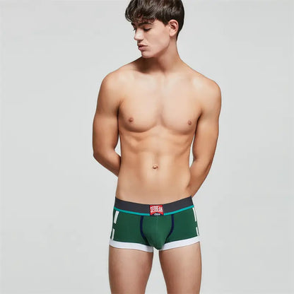 ‌Seobean Low-Rise Cotton Boxer Trunks - Stylish & Comfortable‌ 00202