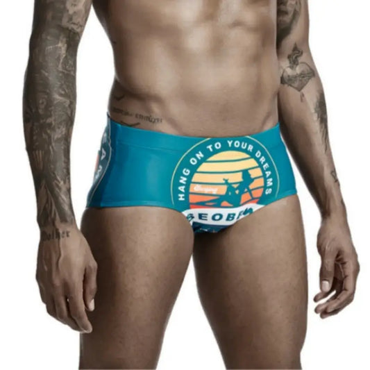 Seobean Men's Swim Boxers - Quick Dry, Stretch Fit Trunks 00803