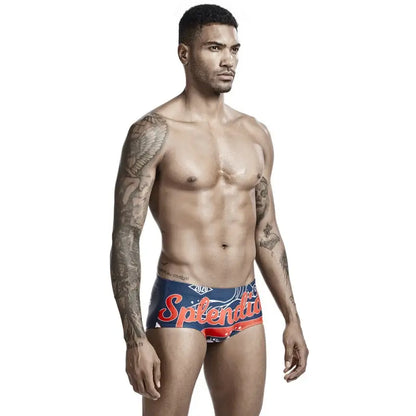 Seobean Men's Swim Boxers - Quick Dry, Stretch Fit Trunks 00803