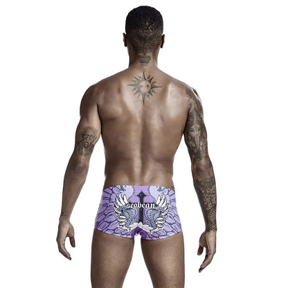 Seobean Men's Swim Boxers - Quick Dry, Stretch Fit Trunks 00803
