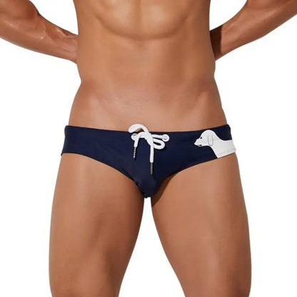 Seobean Men's Swim Briefs: Puppy Print Bikini 00901