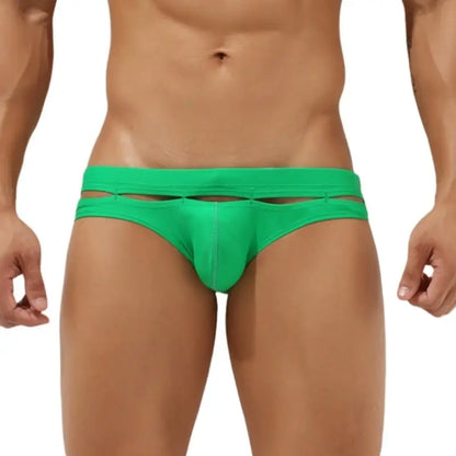 Seobean Men's Cut-Out Swim Briefs - Low Rise, Chlorine-Resistant 00902