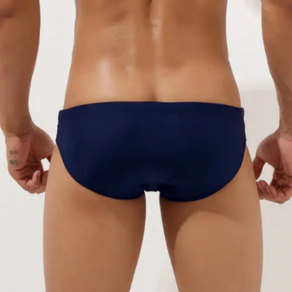 Seobean Men's Cut-Out Swim Briefs - Low Rise, Chlorine-Resistant 00902