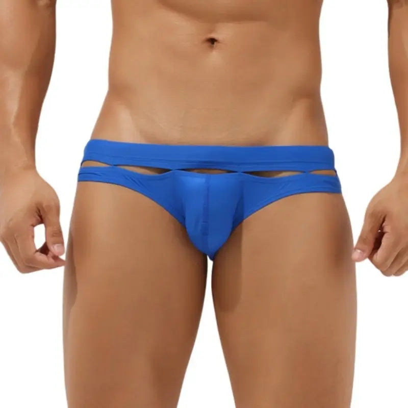 Seobean Men's Cut-Out Swim Briefs - Low Rise, Chlorine-Resistant 00902