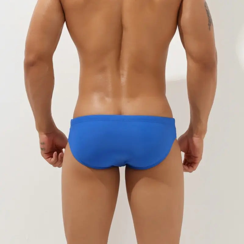 Seobean Men's Cut-Out Swim Briefs - Low Rise, Chlorine-Resistant 00902