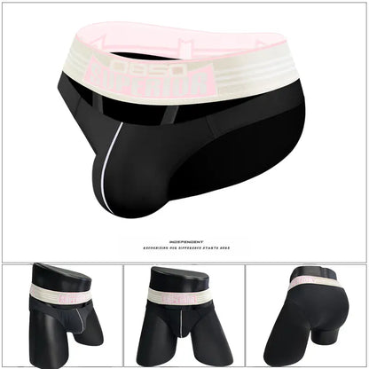 0850 0850 Men's Sexy Low-Rise Cotton Bikini Briefs with Supportive Pouch BS862