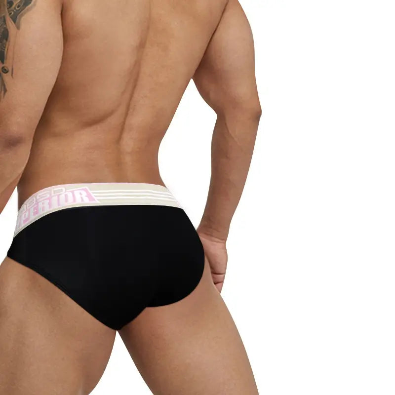 0850 0850 Men's Sexy Low-Rise Cotton Bikini Briefs with Supportive Pouch BS862