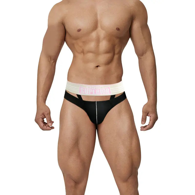 0850 0850 Men's Sexy Low-Rise Cotton Bikini Briefs with Supportive Pouch BS862