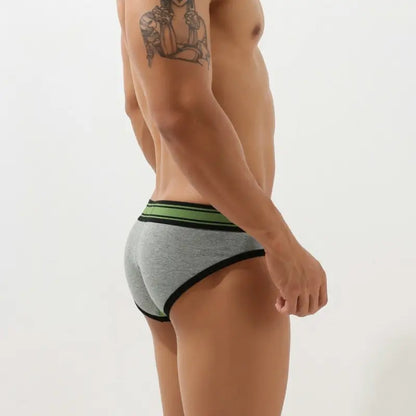 Seobean Men’s Low Rise Briefs, Cotton Spandex Contour Pouch Underwear 10101