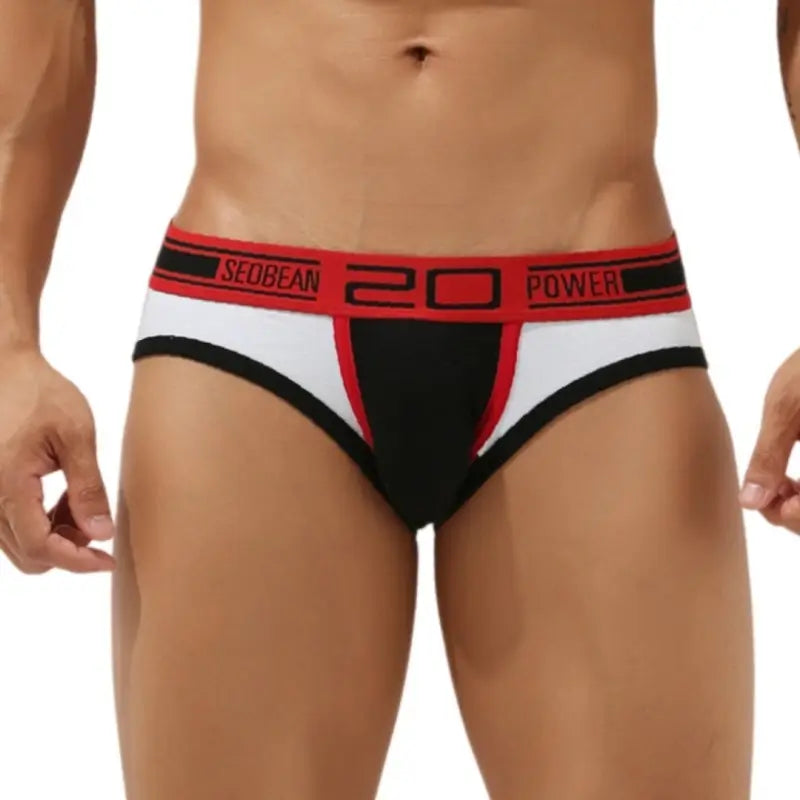Seobean Men’s Low Rise Briefs, Cotton Spandex Contour Pouch Underwear 10101