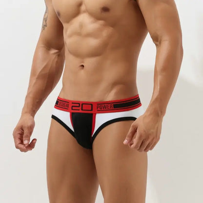 Seobean Men’s Low Rise Briefs, Cotton Spandex Contour Pouch Underwear 10101