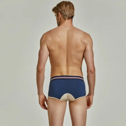 Seobean Men's Retro Trunks with Button Fly 220207