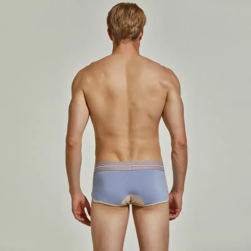 Seobean Men's Retro Trunks with Button Fly 220207