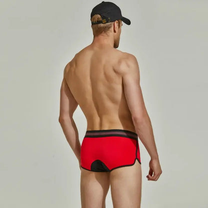 Seobean Men's Retro Trunks with Button Fly 220207