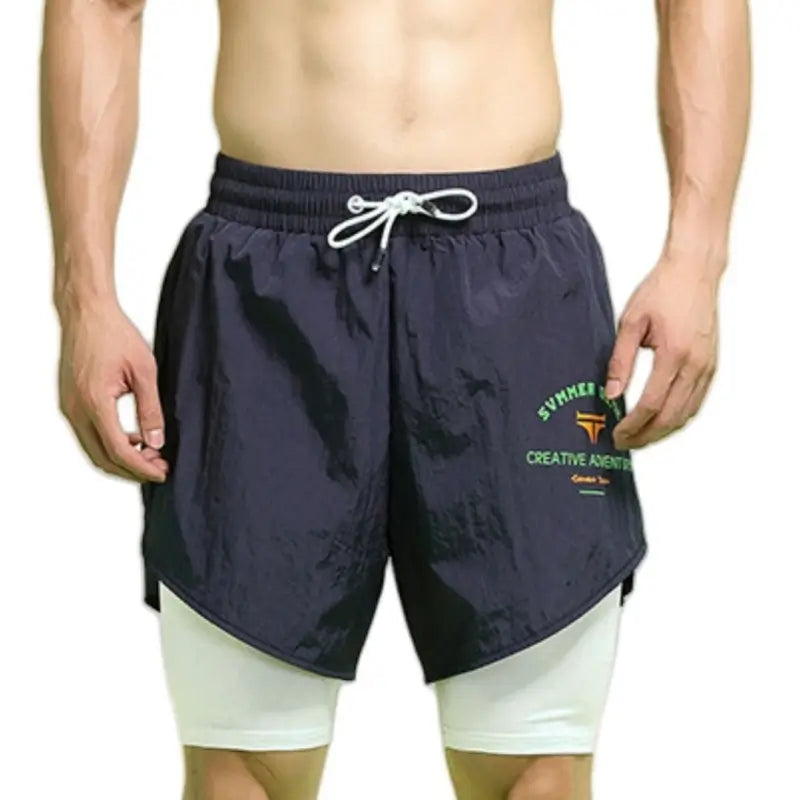 Tauwell 7" Sport Shorts with Built-In Underwear 2-in-1 Gym & Swim Shorts 22501