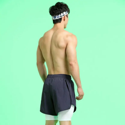 Tauwell 7" Sport Shorts with Built-In Underwear 2-in-1 Gym & Swim Shorts 22501