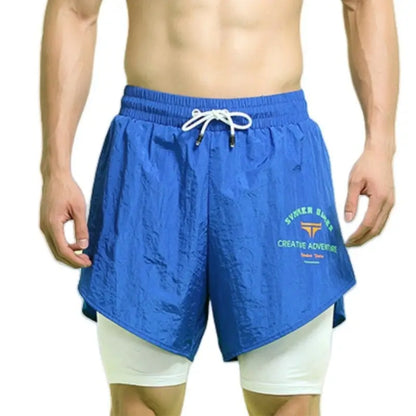 Tauwell 7" Sport Shorts with Built-In Underwear 2-in-1 Gym & Swim Shorts 22501