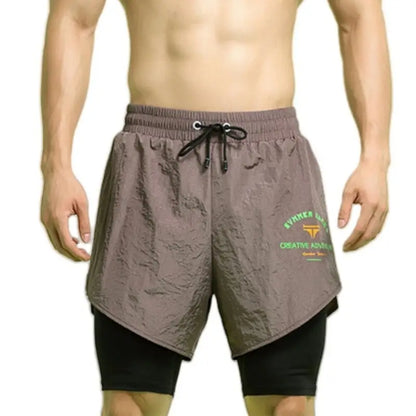 Tauwell 7" Sport Shorts with Built-In Underwear 2-in-1 Gym & Swim Shorts 22501