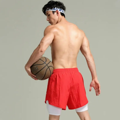 Tauwell 7" Sport Shorts with Built-In Underwear 2-in-1 Gym & Swim Shorts 22501