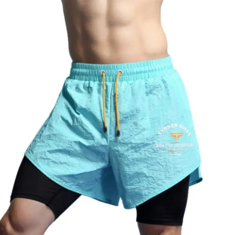 Tauwell 7" Sport Shorts with Built-In Underwear 2-in-1 Gym & Swim Shorts 22501