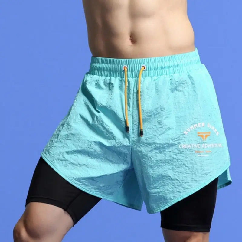 Tauwell 7" Sport Shorts with Built-In Underwear 2-in-1 Gym & Swim Shorts 22501