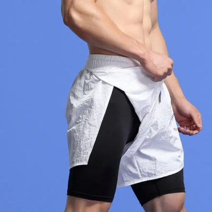 Tauwell 7" Sport Shorts with Built-In Underwear 2-in-1 Gym & Swim Shorts 22501