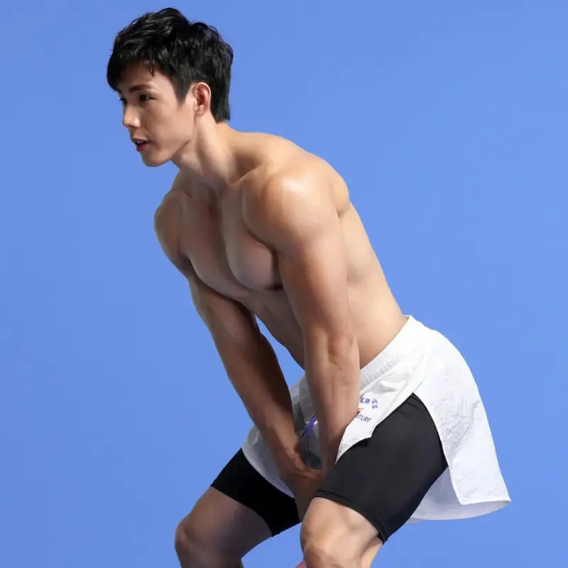 Tauwell 7" Sport Shorts with Built-In Underwear 2-in-1 Gym & Swim Shorts 22501