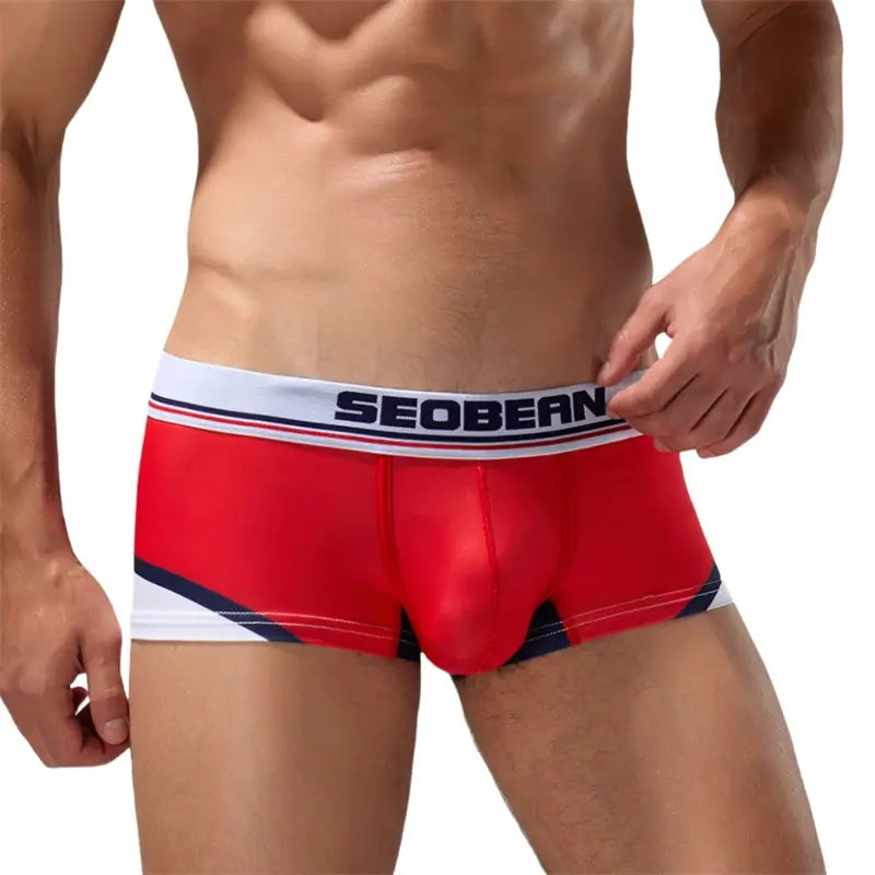 Seobean Men's Trunks - Comfortable Low Rise Boxer Briefs with Supportive Pouch 230208