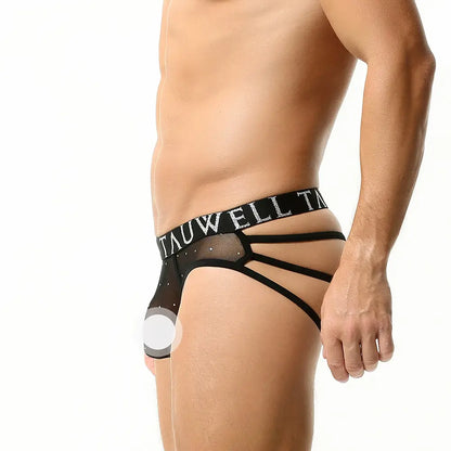 Men's Sexy Mesh String Briefs - Stylish & Comfortable Men's Underwear with Sheer Mesh Design
