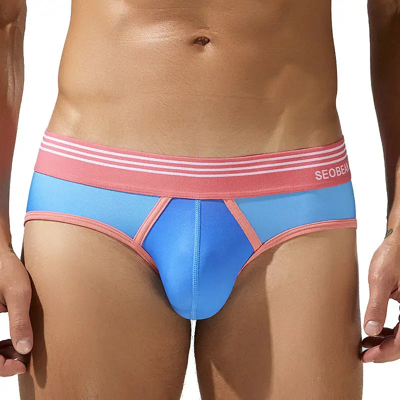 Seobean Men's Gradient Color Briefs - Stylish & Comfortable Sexy Male Underwear 240106