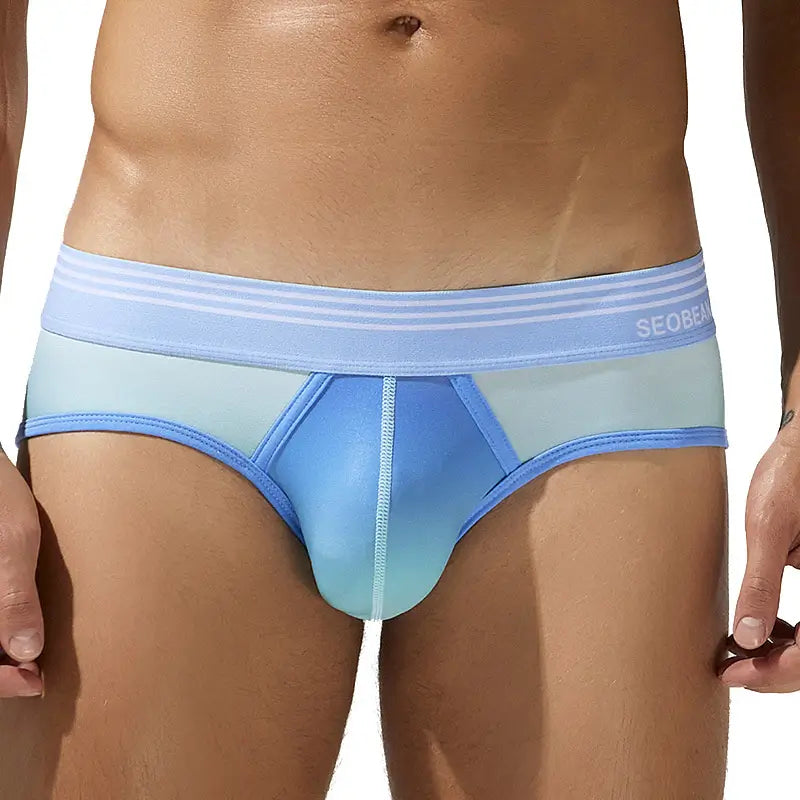 Seobean Men's Gradient Color Briefs - Stylish & Comfortable Sexy Male Underwear 240106